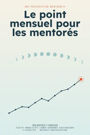 Image style affiche de film pour la présentation Le point mensuel pour les mentorés