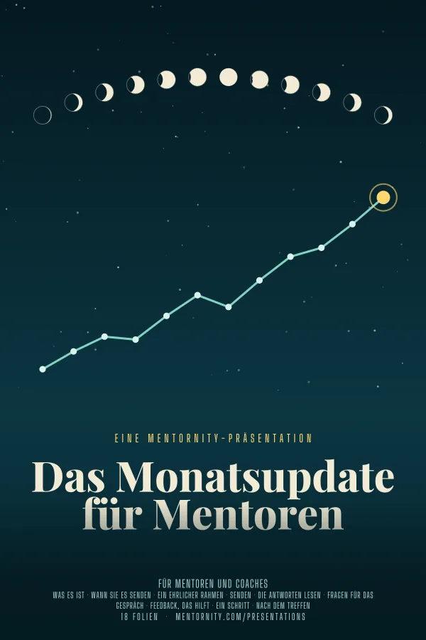 Filmplakat zur Präsentation Das Monatsupdate für Mentoren
