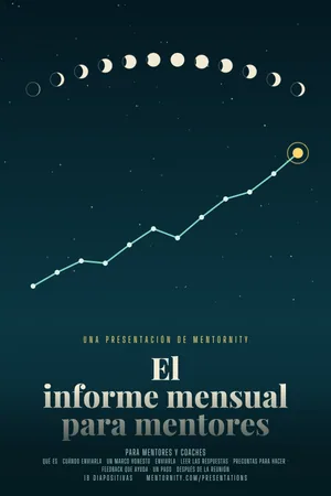 Imagen estilo póster de cine para la presentación El informe mensual para mentores