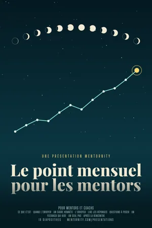 Image style affiche de film pour la présentation Le point mensuel pour les mentors