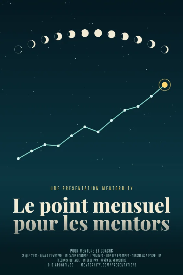 Affiche de film de la présentation Le point mensuel pour les mentors