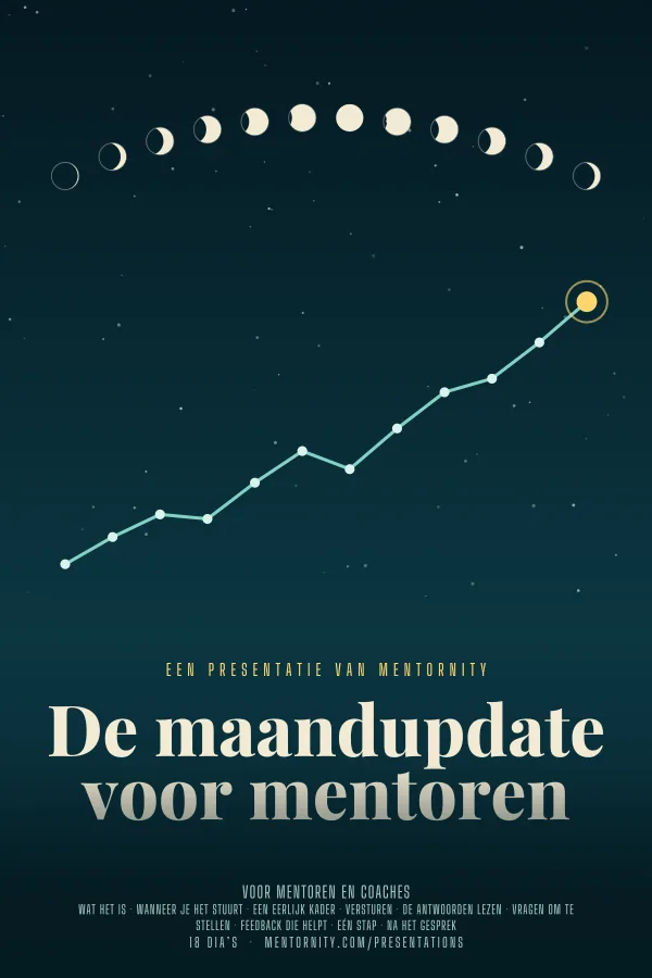 Filmposter voor de presentatie De maandupdate voor mentoren