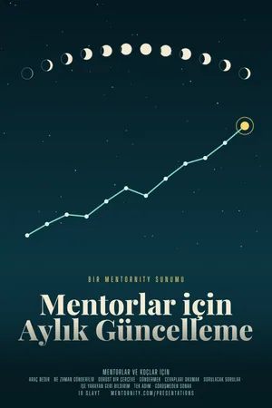 Mentorlar için Aylık Güncelleme sunumu için film afişi tarzında görsel
