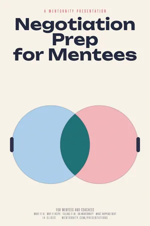 Film poster style image for the Negotiation Prep for Mentees presentation
