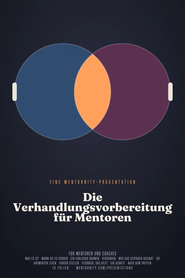Filmplakat zur Präsentation Die Verhandlungsvorbereitung für Mentoren