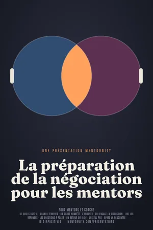 Image style affiche de film pour la présentation La préparation de la négociation pour les mentors