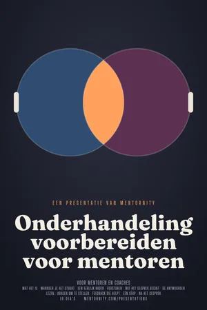 Afbeelding in filmposterstijl voor de presentatie Onderhandeling voorbereiden voor mentoren
