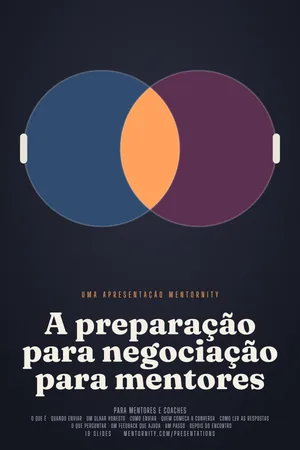Imagem no estilo de pôster de cinema para a apresentação A preparação para negociação para mentores