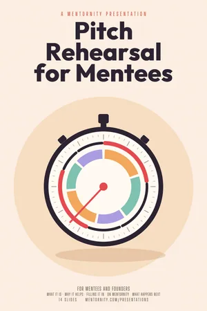 Film poster style image for the Pitch Rehearsal for Mentees presentation