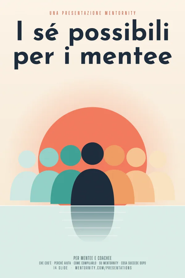 Locandina in stile film della presentazione I sé possibili per i mentee