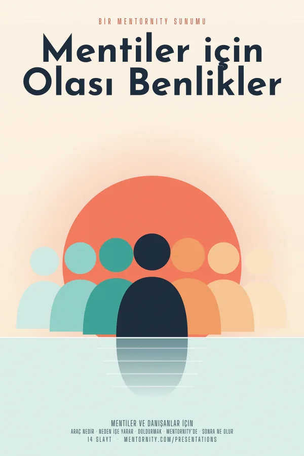 Mentiler için Olası Benlikler sunumu için film afişi tarzında görsel