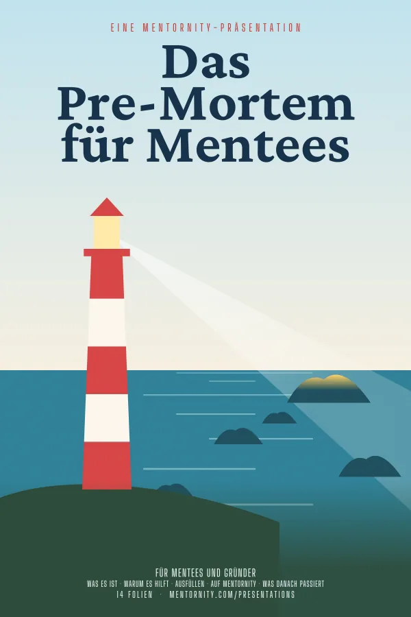 Filmplakat zur Präsentation Das Pre-Mortem für Mentees
