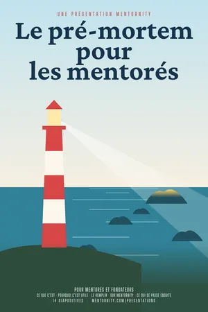 Image style affiche de film pour la présentation Le pré-mortem pour les mentorés