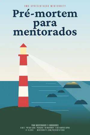 Imagem no estilo de pôster de cinema para a apresentação Pré-mortem para mentorados