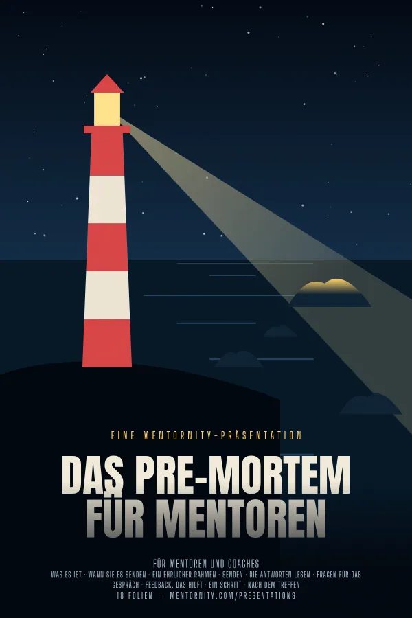 Filmplakat zur Präsentation Das Pre-Mortem für Mentoren