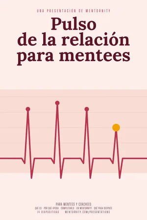 Imagen estilo póster de cine para la presentación Pulso de la relación para mentees