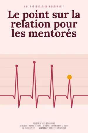 Image style affiche de film pour la présentation Le point sur la relation pour les mentorés