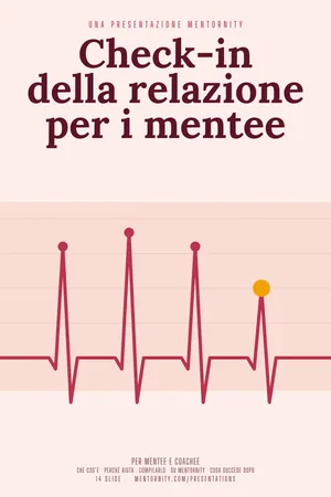 Immagine in stile locandina per la presentazione Check-in della relazione per i mentee