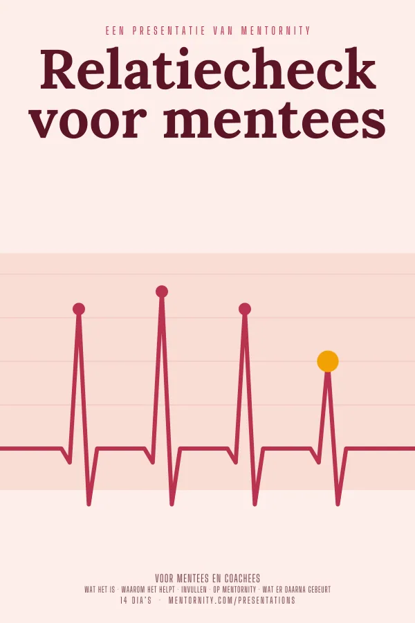 Filmposter voor de presentatie Relatiecheck voor mentees