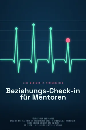 Bild im Stil eines Filmplakats zur Präsentation Beziehungs-Check-in für Mentoren