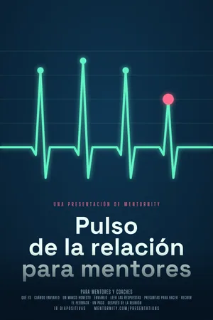 Imagen estilo póster de cine para la presentación Pulso de la relación para mentores