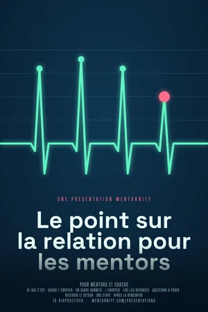 Image style affiche de film pour la présentation Le point sur la relation pour les mentors