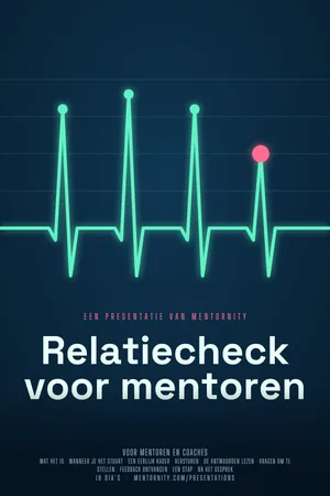 Afbeelding in filmposterstijl voor de presentatie Relatiecheck voor mentoren