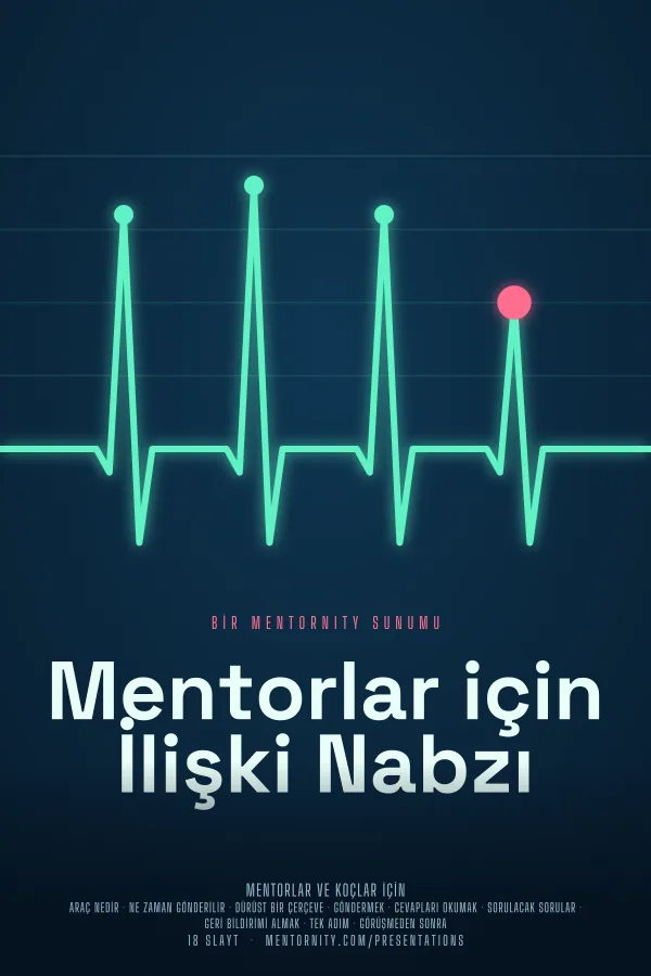 Mentorlar için İlişki Nabzı sunumu için film afişi tarzında görsel