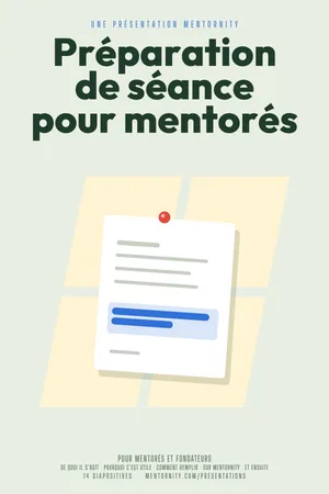Image style affiche de film pour la présentation Préparation de séance pour mentorés