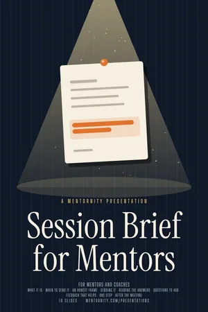 Film poster style image for the Session Brief for Mentors presentation