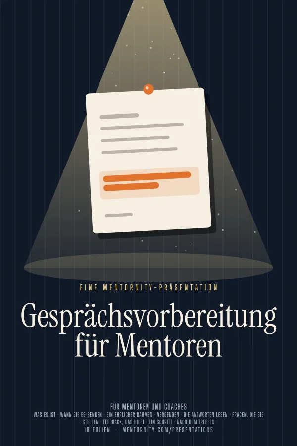 Filmplakat zur Präsentation Gesprächsvorbereitung für Mentoren