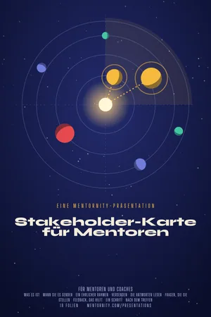 Bild im Stil eines Filmplakats zur Präsentation Stakeholder-Karte für Mentoren