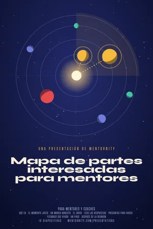 Imagen estilo póster de cine para la presentación Mapa de partes interesadas para mentores