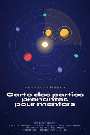 Image style affiche de film pour la présentation Carte des parties prenantes pour mentors
