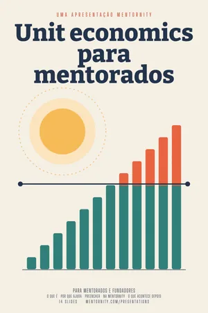 Imagem no estilo de pôster de cinema para a apresentação Unit economics para mentorados