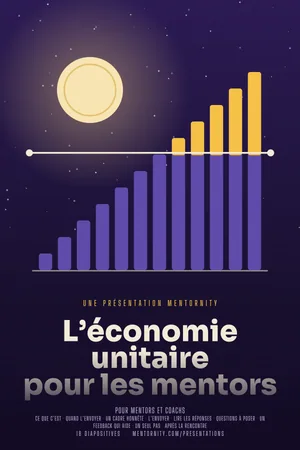 Image style affiche de film pour la présentation L’économie unitaire pour les mentors