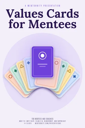 Film poster style image for the Values Cards for Mentees presentation
