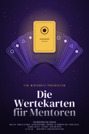 Bild im Stil eines Filmplakats zur Präsentation Die Wertekarten für Mentoren