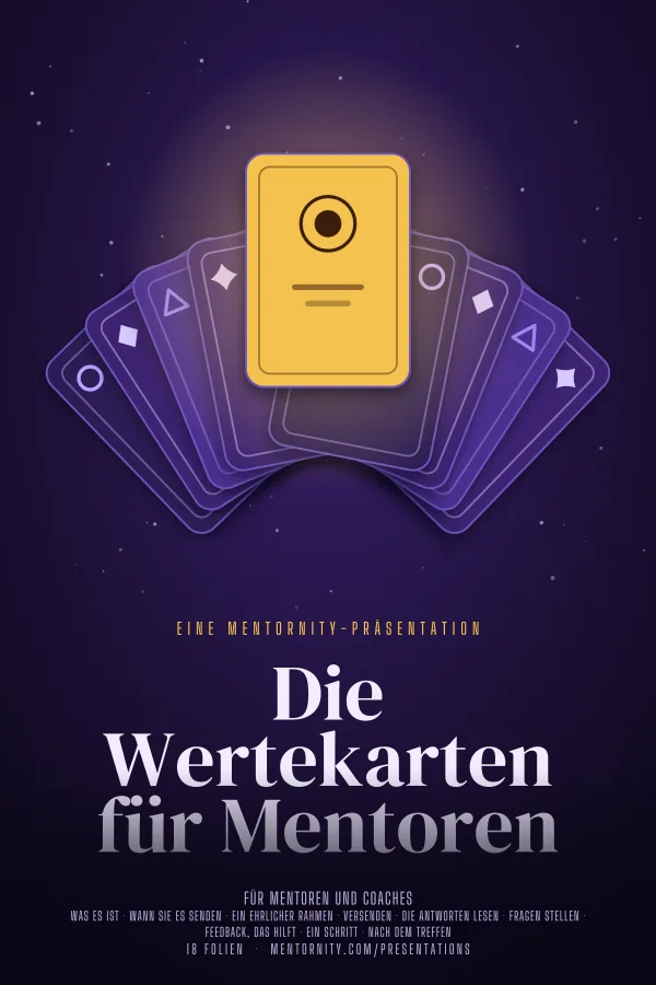 Filmplakat zur Präsentation Die Wertekarten für Mentoren