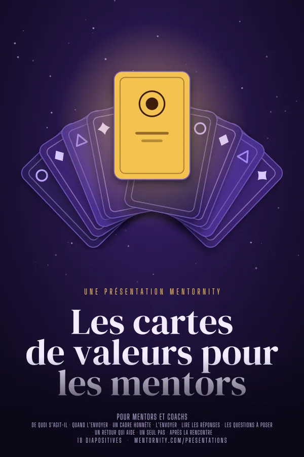 Affiche de film de la présentation Les cartes de valeurs pour les mentors