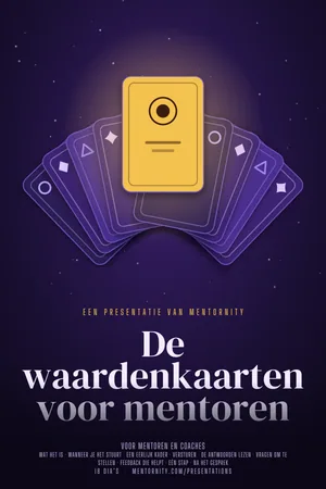 Afbeelding in filmposterstijl voor de presentatie De waardenkaarten voor mentoren