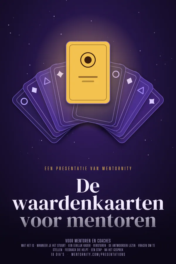 Filmposter voor de presentatie De waardenkaarten voor mentoren