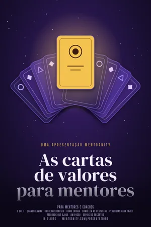 Imagem no estilo de pôster de cinema para a apresentação As cartas de valores para mentores