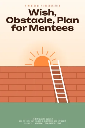 Film poster style image for the Wish, Obstacle, Plan for Mentees presentation