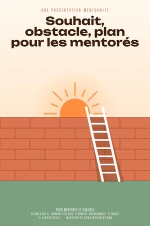 Image style affiche de film pour la présentation Souhait, obstacle, plan pour les mentorés