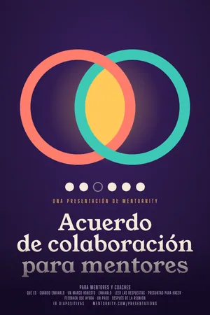 Imagen estilo póster de cine para la presentación Acuerdo de colaboración para mentores