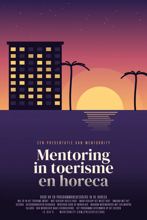 Filmposter voor de presentatie Mentoring in toerisme en horeca