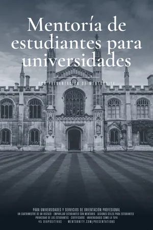 Póster de la presentación: Mentoría de estudiantes para universidades