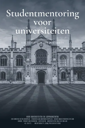 Filmposter van de presentatie: Studentmentoring voor universiteiten