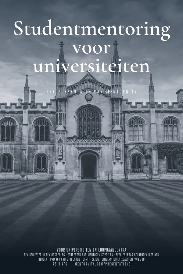 Filmposter voor de presentatie Studentmentoring voor universiteiten
